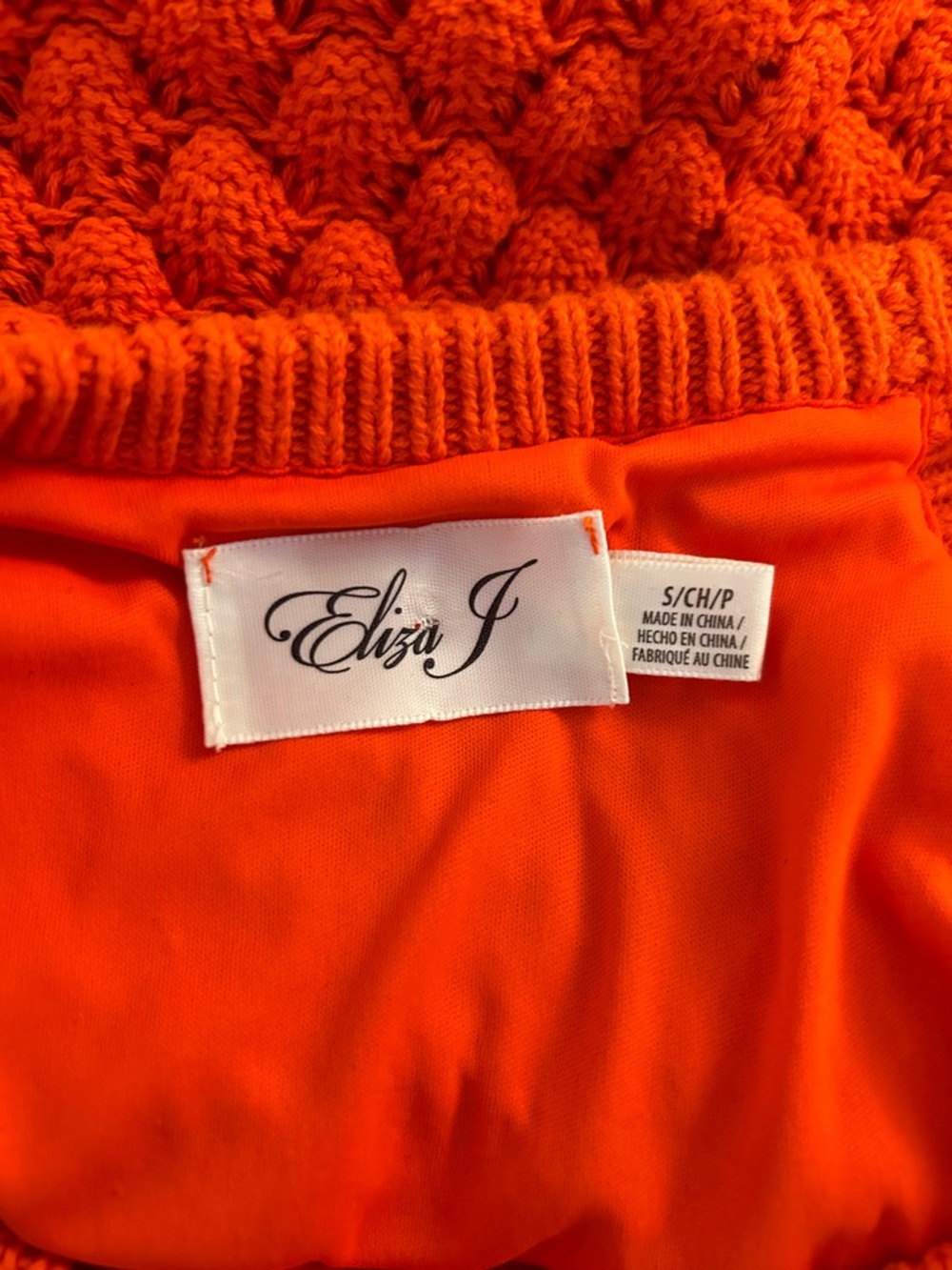 Eliza J Orange Knit Boho Summer Festival Indie Tank Sweater Midi Dress Size S - Picture 7 of 8